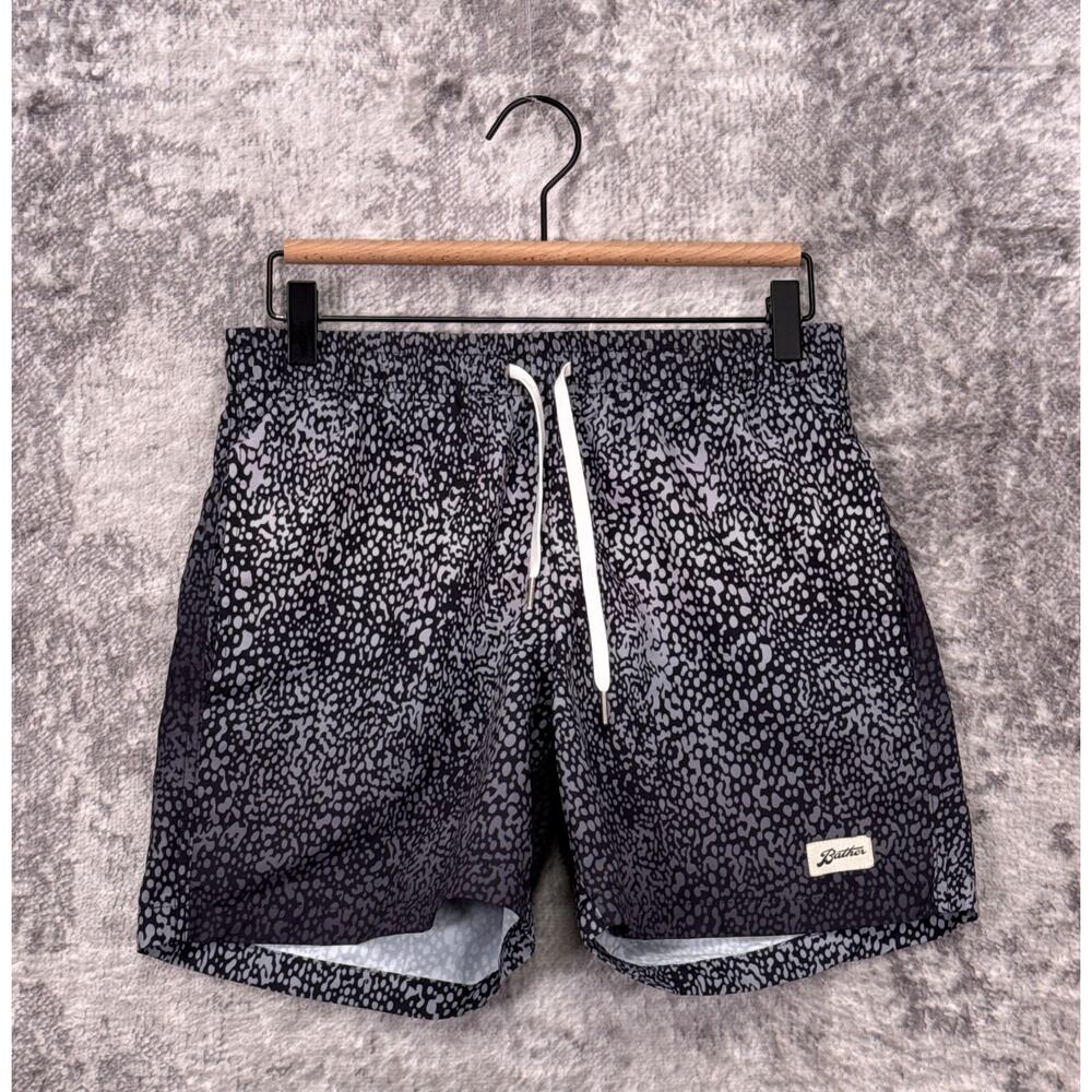 Bather Swim Trunks XS Mens Print Drawstring Waist Lined Swimwear